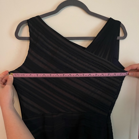 Tadashi Soji pleated navy dress, (worn one time) bought at Nordstrom for $350. - Picture 8 of 9